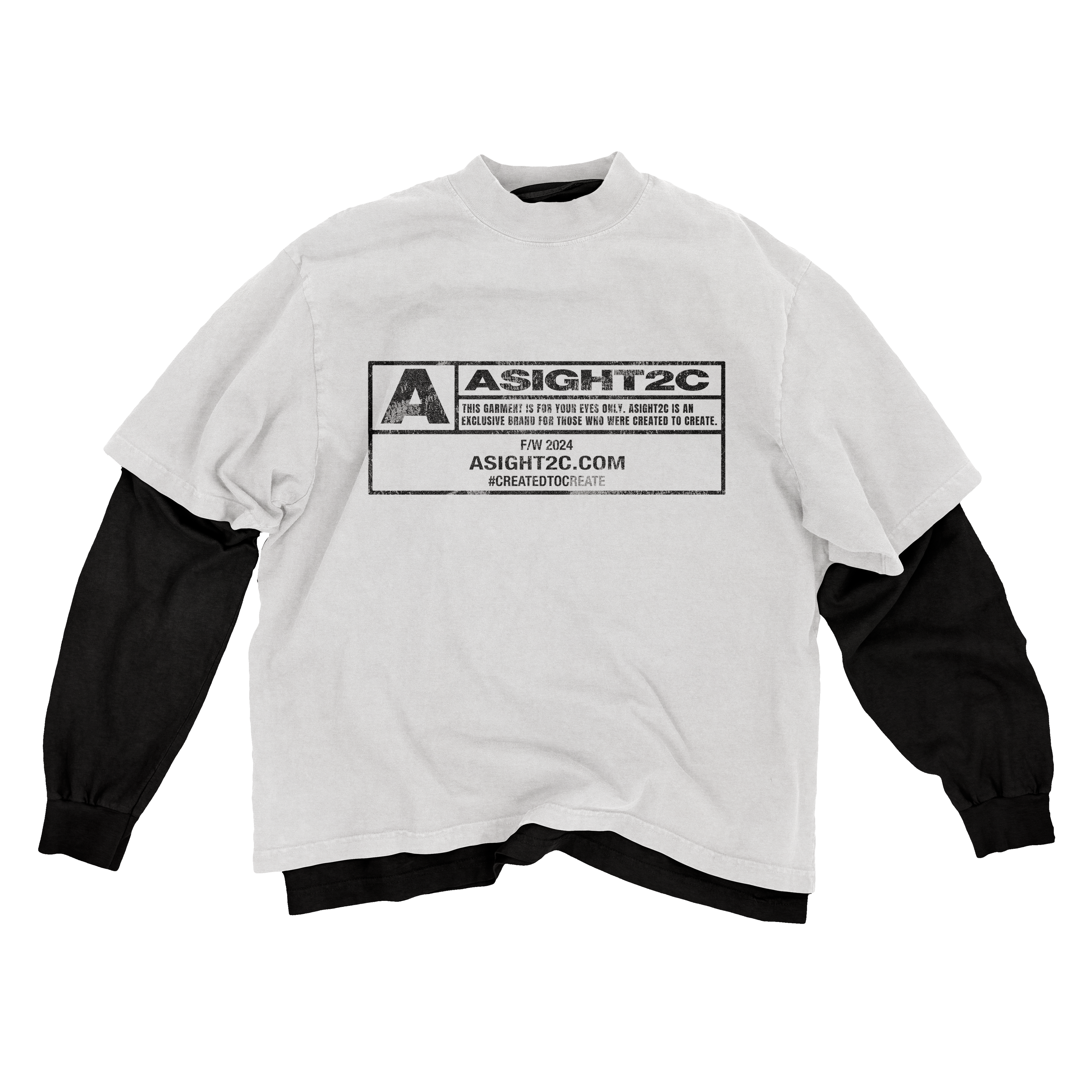 Double Layer 'Created To Create' Tee