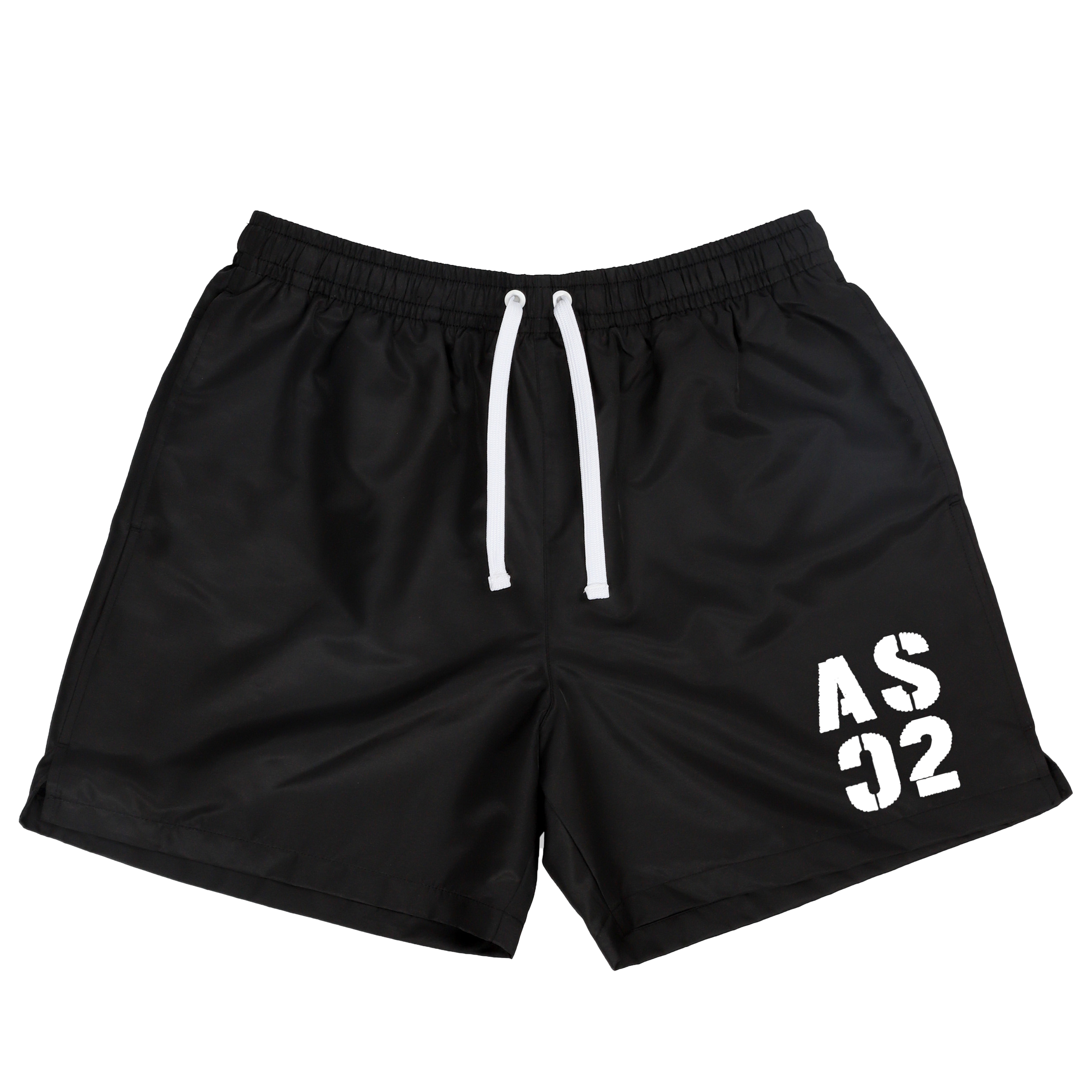 BLACK NYLON SHORTS